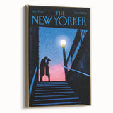 New Yorker Poster - 2008 Couple Embrace Under Streetlamp Art