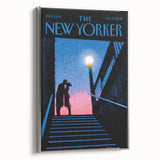 New Yorker Poster - 2008 Couple Embrace Under Streetlamp Art