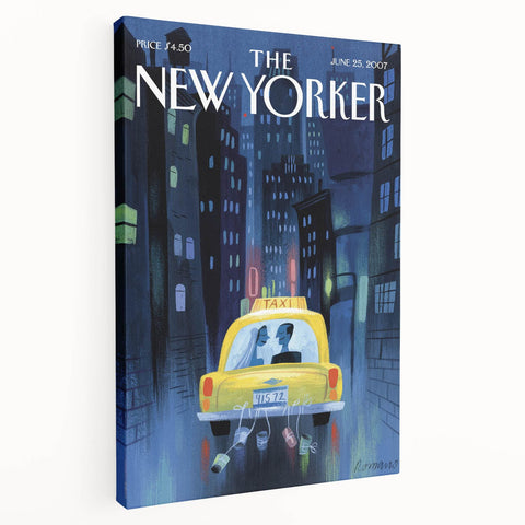 New Yorker Poster - 2007 Taxi Ride Wedding Night Art
