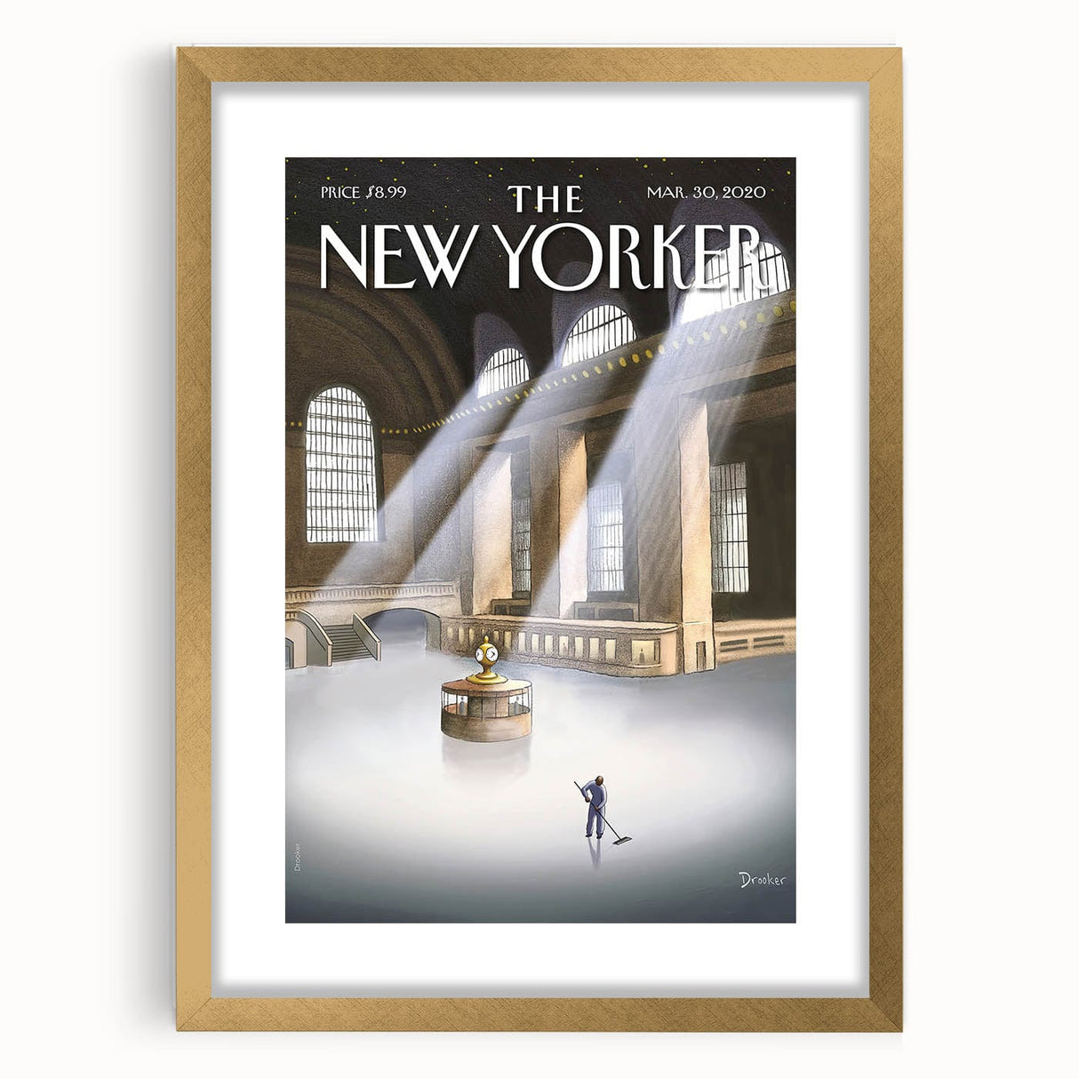 New Yorker Magazine Cover Art - Vintage Grand Central Station Poster