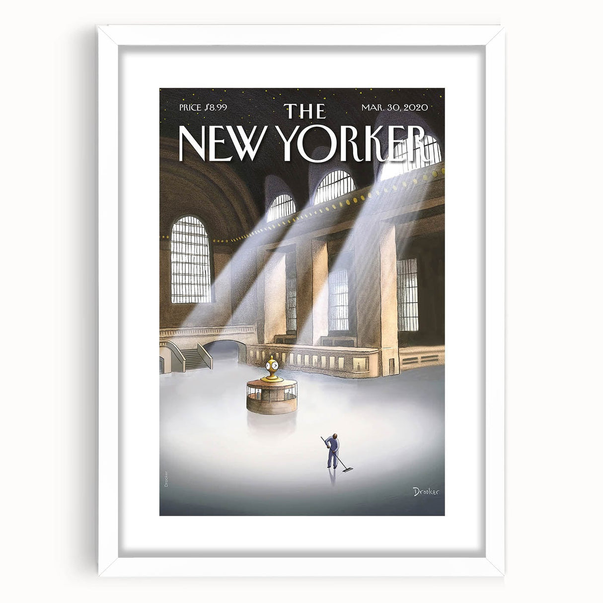 New Yorker Magazine Cover Art - Vintage Grand Central Station Poster