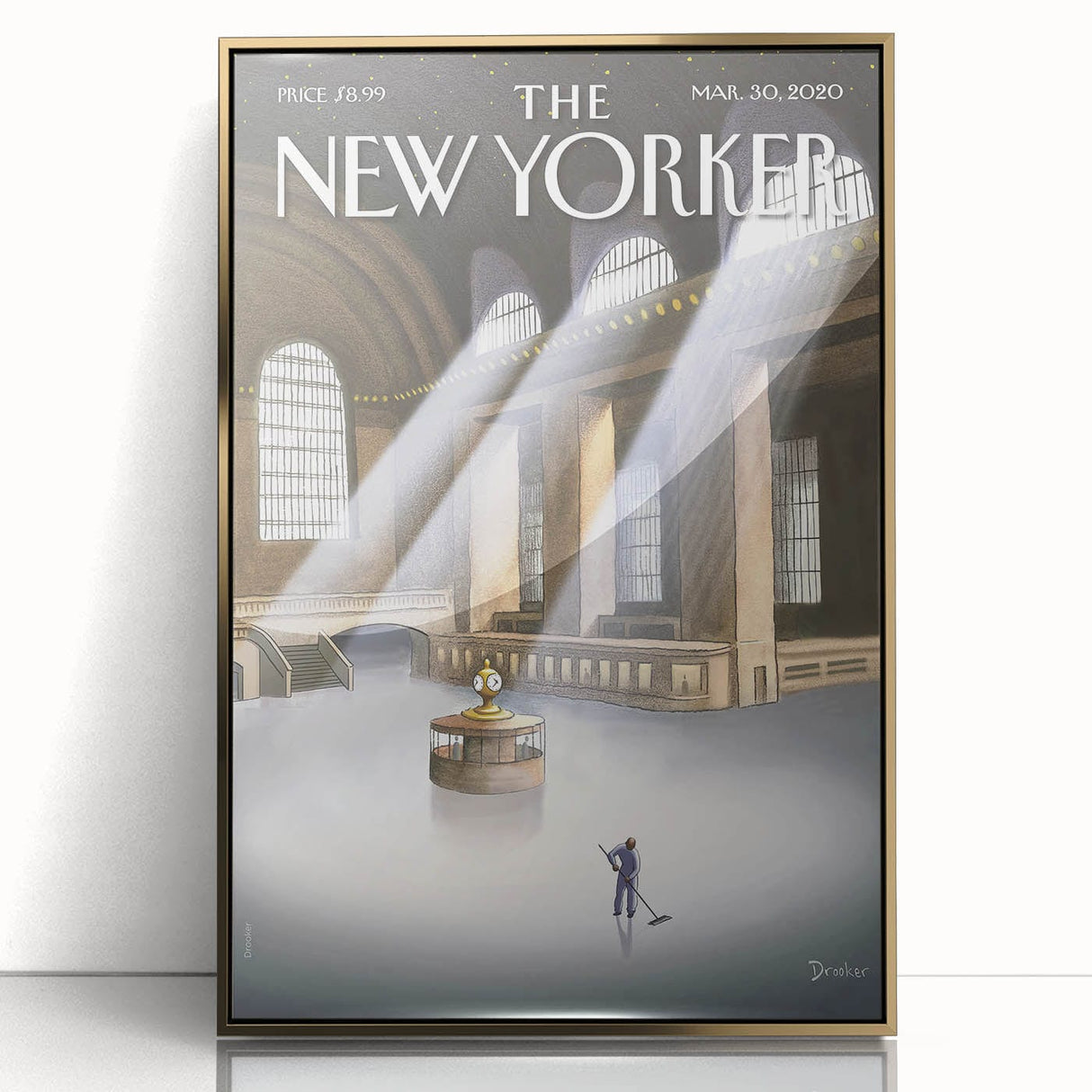 New Yorker Magazine Cover Art - Vintage Grand Central Station Poster