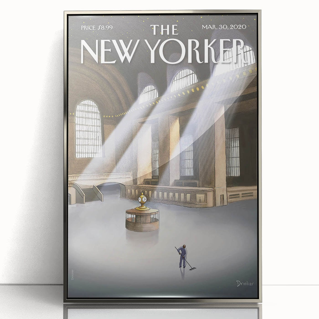 New Yorker Magazine Cover Art - Vintage Grand Central Station Poster