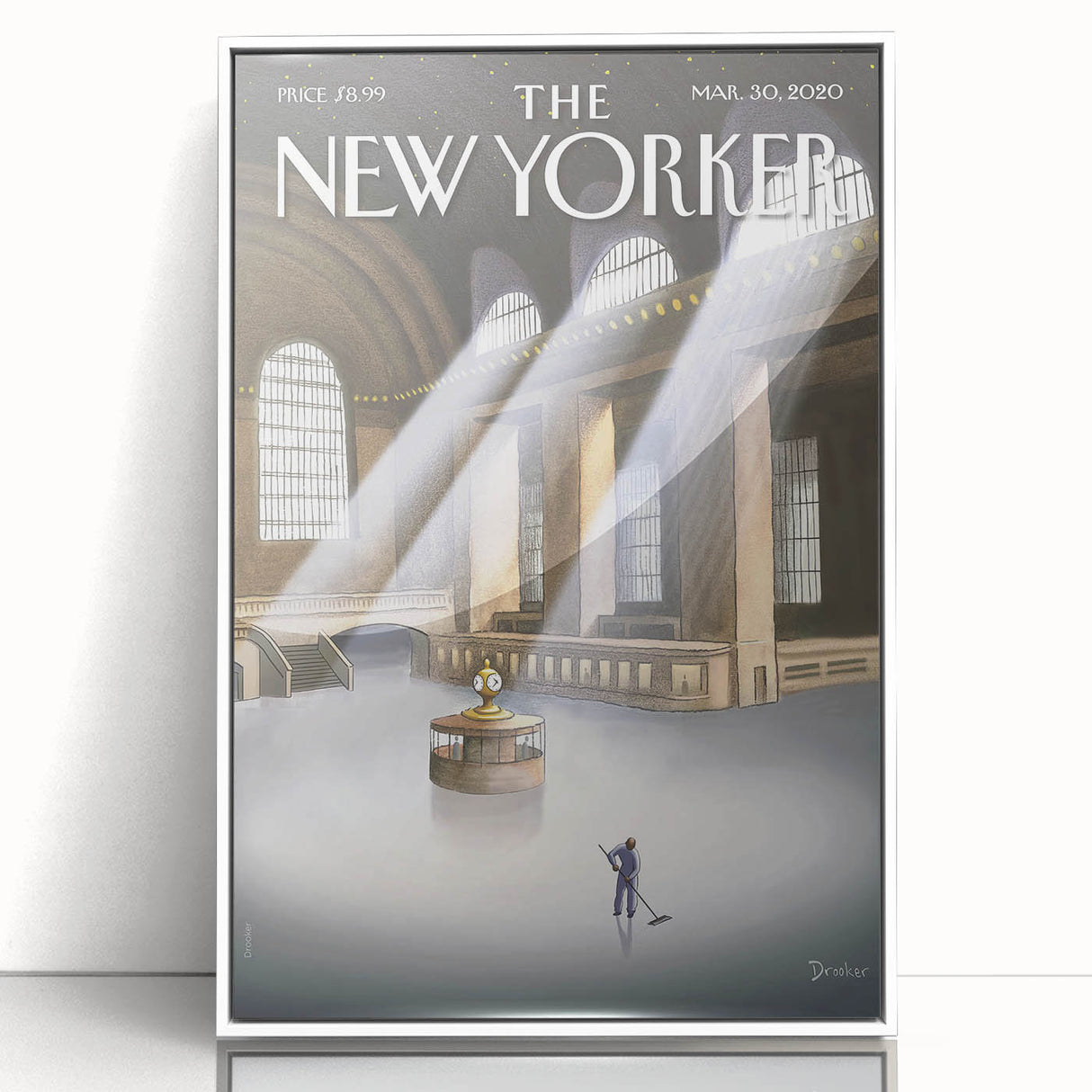 New Yorker Magazine Cover Art - Vintage Grand Central Station Poster