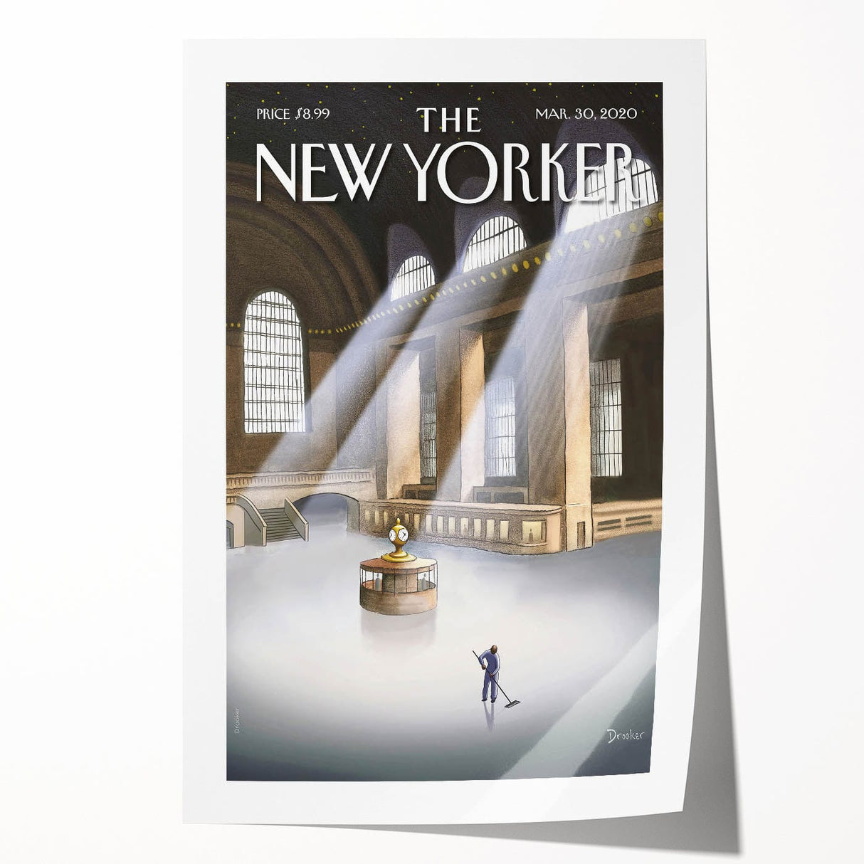 New Yorker Magazine Cover Art - Vintage Grand Central Station Poster