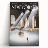 New Yorker Magazine Cover Art - Vintage Grand Central Station Poster