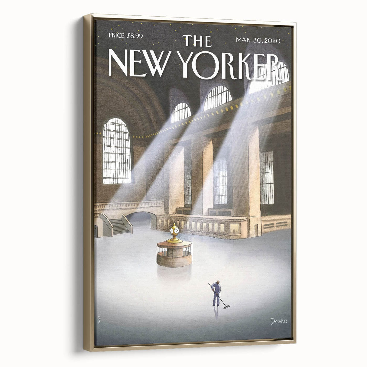 New Yorker Magazine Cover Art - Vintage Grand Central Station Poster