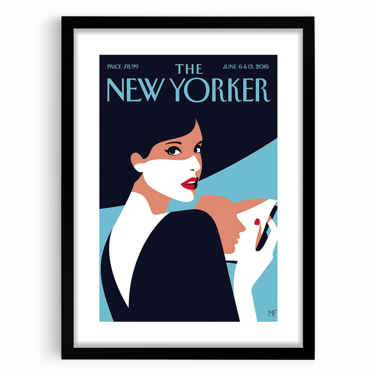New Yorker Poster - 2016 Iconic Woman with Red Lips Art Print