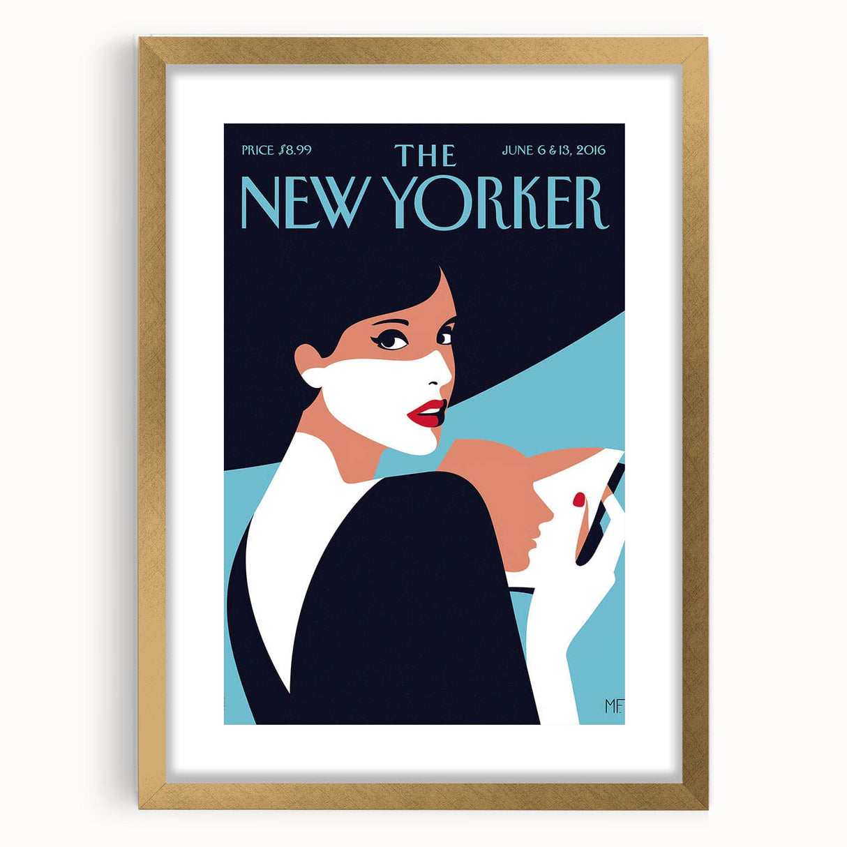 New Yorker Poster - 2016 Iconic Woman with Red Lips Art Print