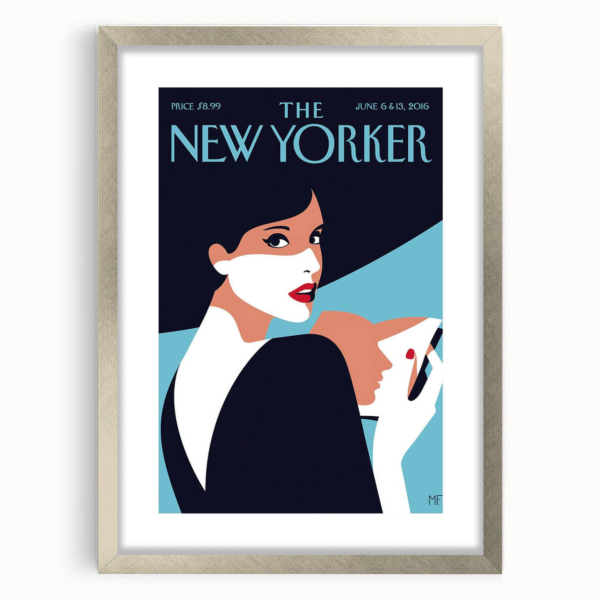 New Yorker Poster - 2016 Iconic Woman with Red Lips Art Print