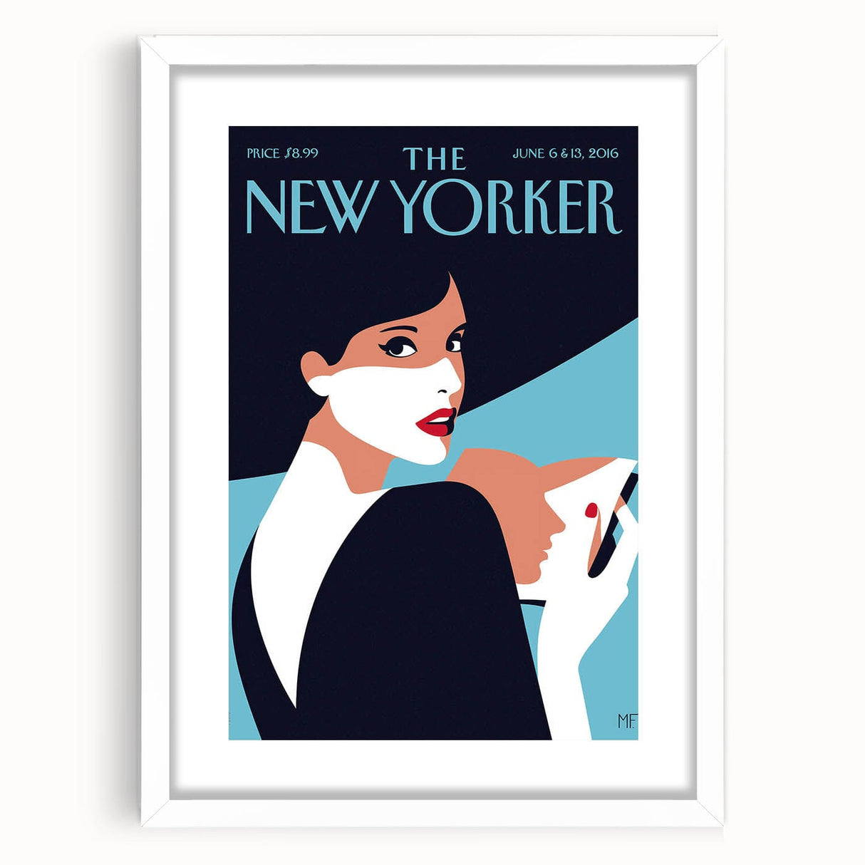 New Yorker Poster - 2016 Iconic Woman with Red Lips Art Print