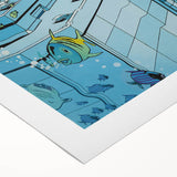 New Yorker Poster - 2005 Underwater Cityscape with Fish Art Print