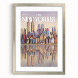 New Yorker Poster - 2003 New York Skyline Reflection Art