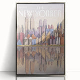 New Yorker Poster - 2003 New York Skyline Reflection Art