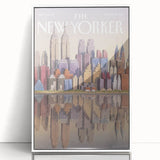 New Yorker Poster - 2003 New York Skyline Reflection Art