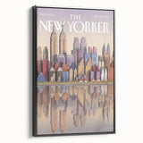 New Yorker Poster - 2003 New York Skyline Reflection Art