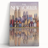 New Yorker Poster - 2003 New York Skyline Reflection Art