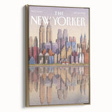 New Yorker Poster - 2003 New York Skyline Reflection Art