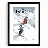 New Yorker Poster - 2000 Skiers Racing Down the Mountain Art Print