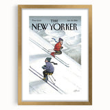 New Yorker Poster - 2000 Skiers Racing Down the Mountain Art Print