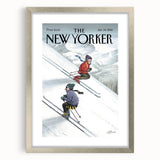 New Yorker Poster - 2000 Skiers Racing Down the Mountain Art Print
