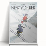 New Yorker Poster - 2000 Skiers Racing Down the Mountain Art Print