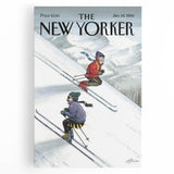 New Yorker Poster - 2000 Skiers Racing Down the Mountain Art Print