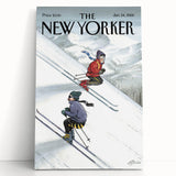 New Yorker Poster - 2000 Skiers Racing Down the Mountain Art Print