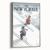 New Yorker Poster - 2000 Skiers Racing Down the Mountain Art Print