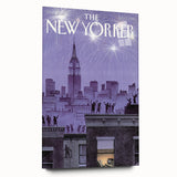 Vintage New Yorker Poster - New Year's Eve Diner Art Print