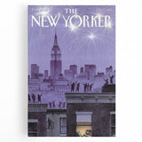 Vintage New Yorker Poster - New Year's Eve Diner Art Print