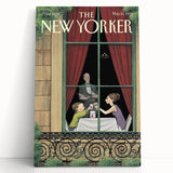 Vintage New Yorker Poster - Beach Scene with Seagulls Art Print