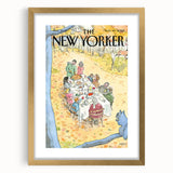 Vintage New Yorker Poster - Big Ben & Flying Bird Art Print
