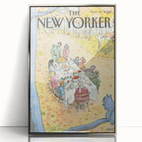 Vintage New Yorker Poster - Big Ben & Flying Bird Art Print