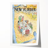 Vintage New Yorker Poster - Big Ben & Flying Bird Art Print