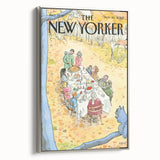 Vintage New Yorker Poster - Big Ben & Flying Bird Art Print