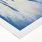 Vintage New Yorker Poster - Skiers on Snowy Hillside Art Print