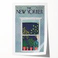 Vintage New Yorker Poster - Window with Plants Art Print