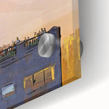 Vintage New Yorker Poster - Rooftop Gathering at Sunset Art Print