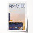 Vintage New Yorker Poster - Rooftop Gathering at Sunset Art Print