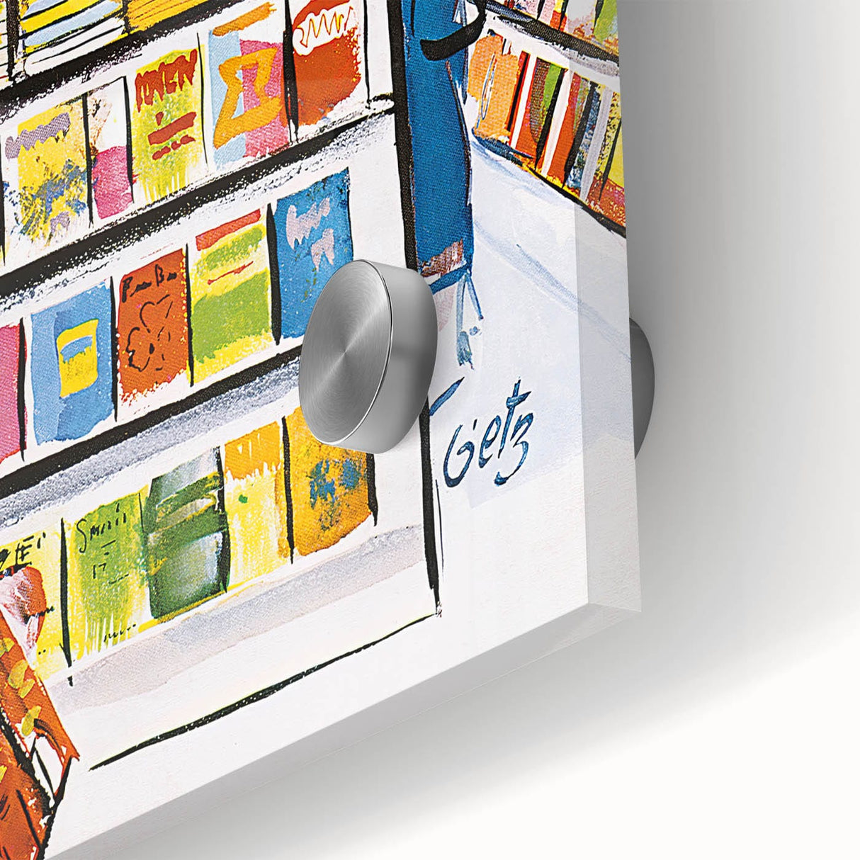 Vintage New Yorker Poster - Bookstore Scene Wall Art Print