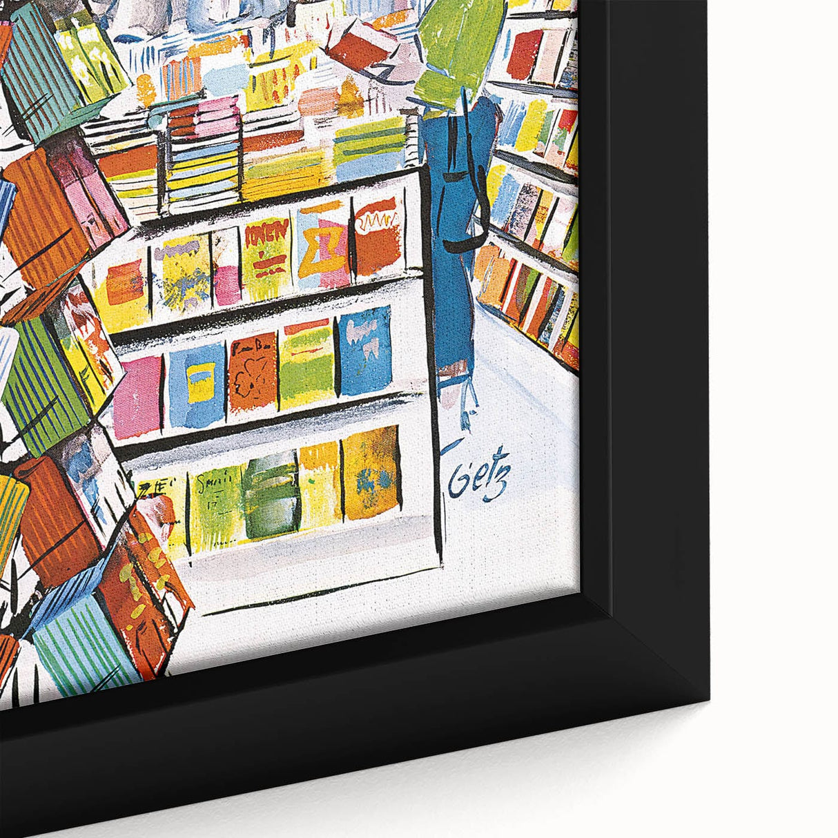 Vintage New Yorker Poster - Bookstore Scene Wall Art Print