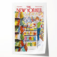 Vintage New Yorker Poster - Bookstore Scene Wall Art Print