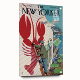 Vintage New Yorker Poster - Lobster Sign Wall Art Print