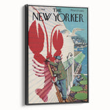 Vintage New Yorker Poster - Lobster Sign Wall Art Print