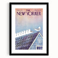 Vintage New Yorker Poster - Seagulls on Roof Wall Art Print