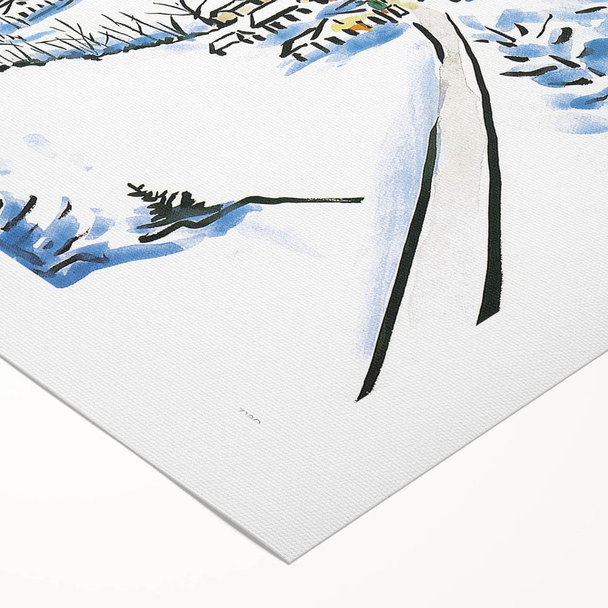 Vintage New Yorker Poster - Snowy Village Scene Wall Art Print