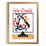 Vintage New Yorker Poster - Art Lovers in Gallery Wall Art Print