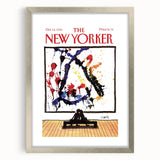 Vintage New Yorker Poster - Art Lovers in Gallery Wall Art Print