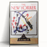 Vintage New Yorker Poster - Art Lovers in Gallery Wall Art Print
